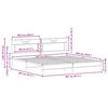 vidaXL Kovinski posteljni okvir brez vzmetnice rjavi hrast 200x200 cm