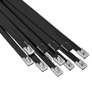 vidaXL Vezalke za kabel 12 kos 7,9 x 350 mm Črna
