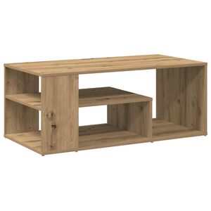 vidaXL Klubska mizica artisan hrast 100x50x40 cm inženirski les
