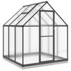vidaXL Rastlinjak z okvirjem antracit 169x169x202 cm aluminij