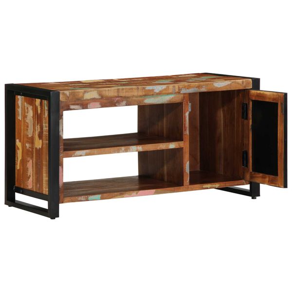 vidaXL Klop za čevlje večbarvno 100 x 40 x 50 cm Trden predelan les