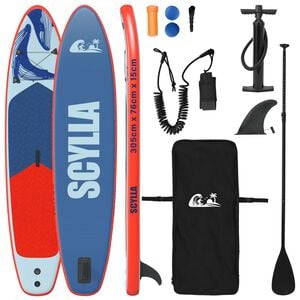 vidaXL Napihljiv SUP SCYLLA 305 x 76 x 15 cm Modra za