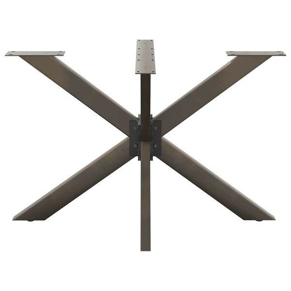 vidaXL Noge za jedilno mizo v obliki pajka črne 120x68x(72-73) cm jeklo