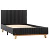 vidaXL Posteljni okvir temno sivo blago 100x200 cm