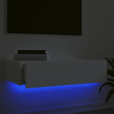vidaXL TV omarica z LED lučkami bela 60x35x15,5 cm