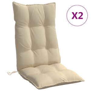 vidaXL Blazine za stole 2 kosa bež oxford tkanina