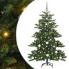vidaXL Umetno Zložljivo Božično Drevo Zelena 150 cm PVC in jeklo