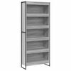 vidaXL Knjigovni omar 80 x 30 x 189,5 cm Inženirski les Siva Sonoma