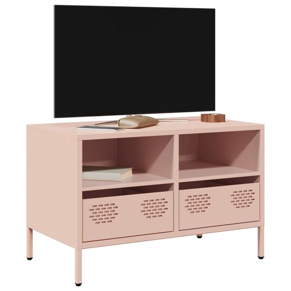 vidaXL TV omarica roza 68x39x43,5 cm hladno valjano jeklo