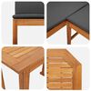 vidaXL Vrtnik Bistro Set 4 pcs Rjava Trden akacijev les