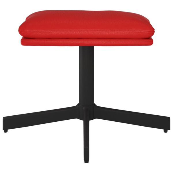 vidaXL Stolček za noge vinsko rdeč 60x60x36 cm umetno usnje