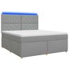 vidaXL Postelja boxspring z vzmetnico Svetlo siva 160 x 200 cm Blago
