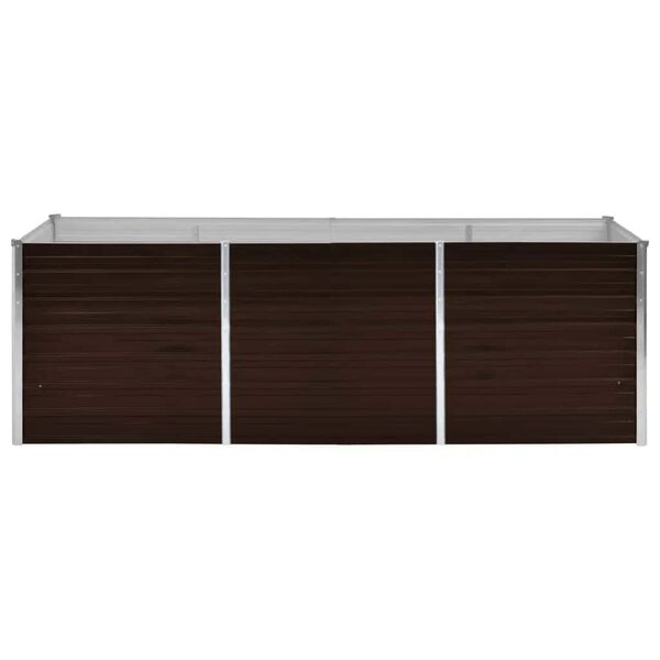 vidaXL Visoka greda rjava 240x80x77 cm pocinkano jeklo
