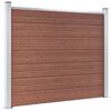 vidaXL Komplet ograjnih panelov WPC 353x146 cm rjav