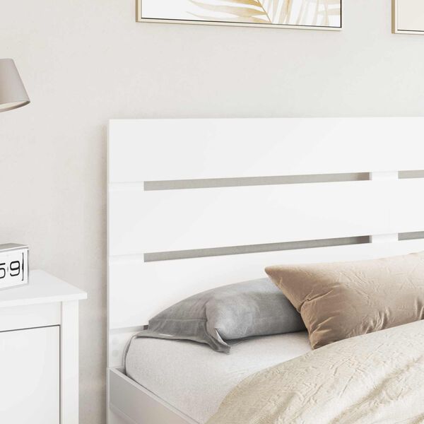 vidaXL Vzglavje Bela 180 cm Konstruiran les