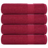 vidaXL Brisače za roke FROGN 4 kosi bordo 50x100 cm 360 g/m&sup2;