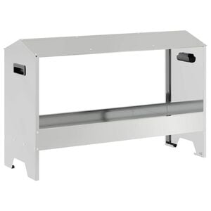 vidaXL Krmilna posoda za koko&scaron;i srebrna 81 x 32 x 53,5 cm