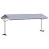 vidaXL Prostostoječa tenda modra in bela 600x300 cm krem blago jeklo
