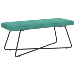 vidaXL klop Enobarvno Turkizna 110 x 40 x 45 cm Žamet