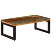 vidaXL Klubska mizica 100x50x35 cm trden predelan les in jeklo