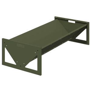 vidaXL Hranilnica za živino Olivno zelena 108 x 50 x 28 cm 10 kg