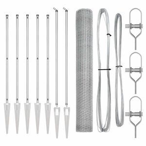 vidaXL Steber ograje. Srebrna