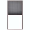 vidaXL Plise komarnik za okna aluminij rjav 80x160 cm