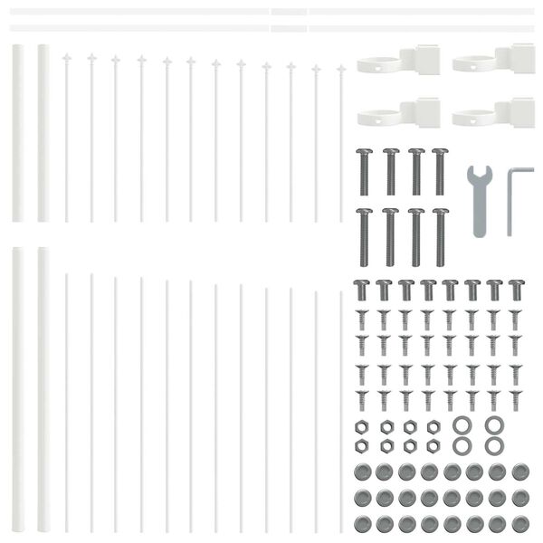 vidaXL Vrtna ograja Bela 170 x 150 cm