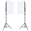 vidaXL Komplet za foto studio z lučmi, ozadjem in odbojnikom