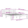 vidaXL Posteljni okvir brez vzmetnice vo&scaron;čeno rjav 160x200 cm borovina