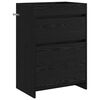 vidaXL Kopalni&scaron;ki kabinet pod umivalnikom Črni hrast 56 x 37,5 x 81 cm