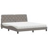 vidaXL Postelja z vzmetnico taupe 180x200 cm blago
