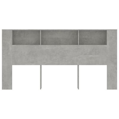 vidaXL Vzglavna omarica betonsko siva 200x18,5x104,5 cm