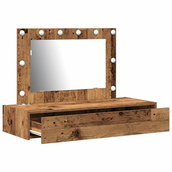 vidaXL Toaletna mizica Rjava 100 x 40 x 70 cm Konstruiran les