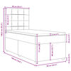vidaXL Box spring postelja z vzmetnico taupe 90x190 cm blago