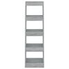 vidaXL Knjižna omara/pregrada siva sonoma 40x30x135 cm
