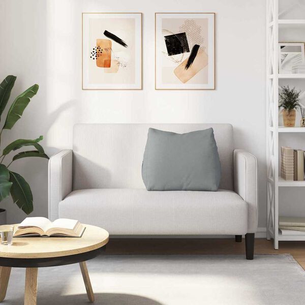 vidaXL Poglavni vzglavnik Svetlo siva 60 x 20 x 50 cm blago