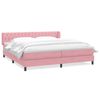 vidaXL Box Spring postelja z vzmetnicami Roza 180x210 cm Velvet