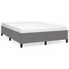 vidaXL Posteljni okvir brez vzmetnice temno siv 137x190 cm blago