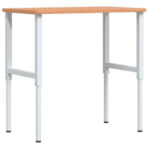 vidaXL Delovna miza 100x60x(71,5-98) cm trdna bukovina pravokotna