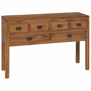 vidaXL Strani &scaron;al Naravna 110 x 35 x 75,5 cm Trden tikov les