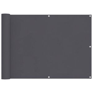 vidaXL Balkonsko Platno Oksford Tekstil 90x400 cm Antracitne Barve