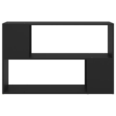vidaXL Knjižna omara črna 100x24x63 cm iverna plošča