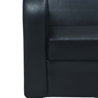 vidaXL Komplet kavčev 2 kosa umetno usnje črne barve
