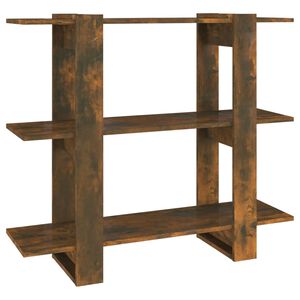 vidaXL Knjižna omara/pregrada dimljeni hrast 100x30x87 cm