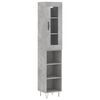 vidaXL Visoka omara betonsko siva 34,5x34x180 cm inženirski les