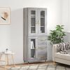vidaXL Visoka komoda siva sonoma 69,5x34x180 cm inženirski les