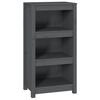 vidaXL Knjižna omara siva 50x35x97 cm trdna borovina