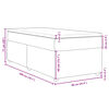 vidaXL Box spring postelja z vzmetnico krem 90x200 cm blago