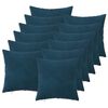 vidaXL Prevleka za blazino 12 pcs HEERLEN Modra 50 x 50 cm Žamet